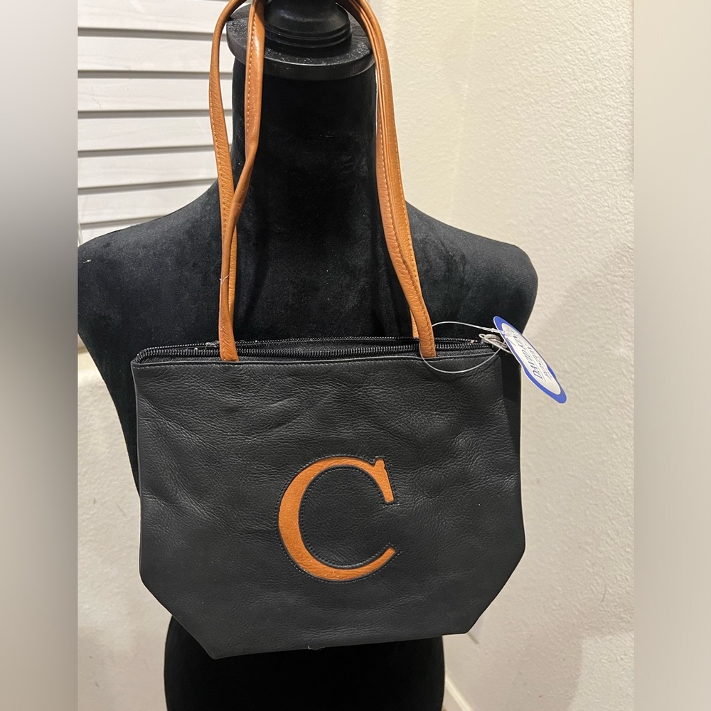 vintage David‎ King leather initial “C” mini purse